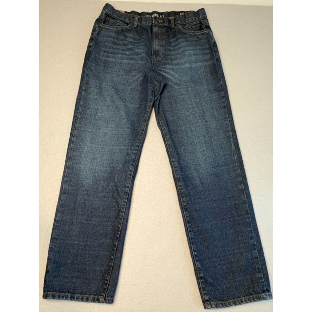 Chaps Relaxed Fit Mens Jeans 36x32 Dark Wash 5 Pocket Mint